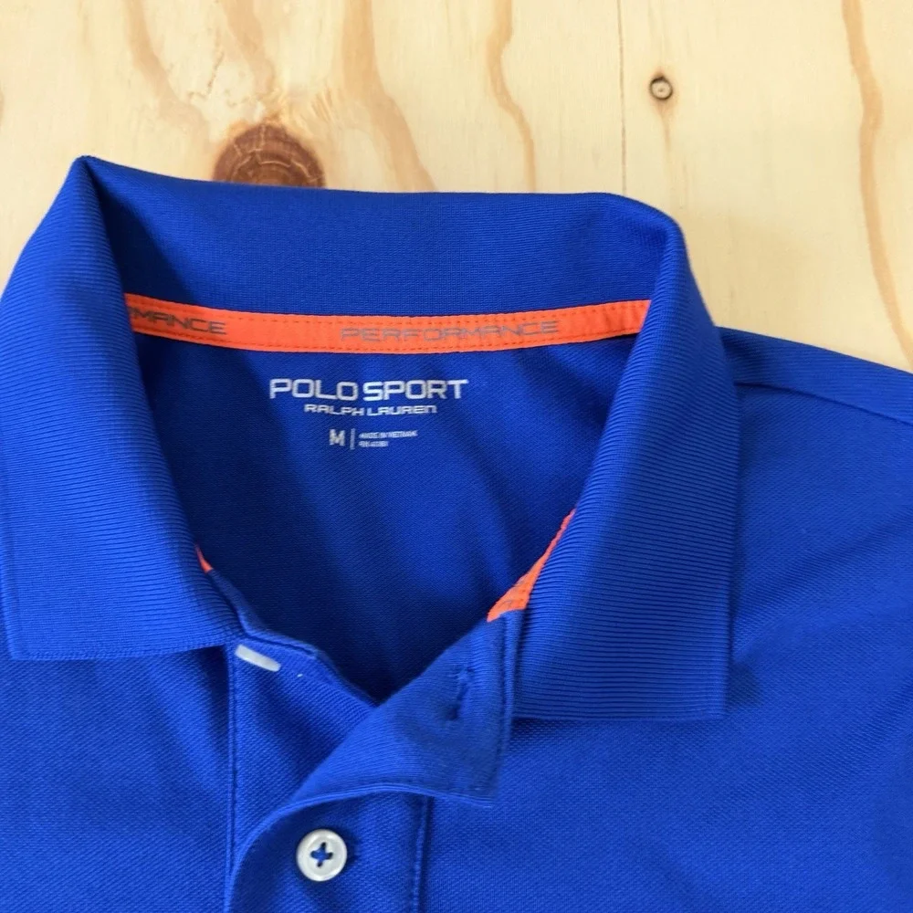 Ralph Lauren Polo Sport Men's Medium Performance Blue Polo Shirt
